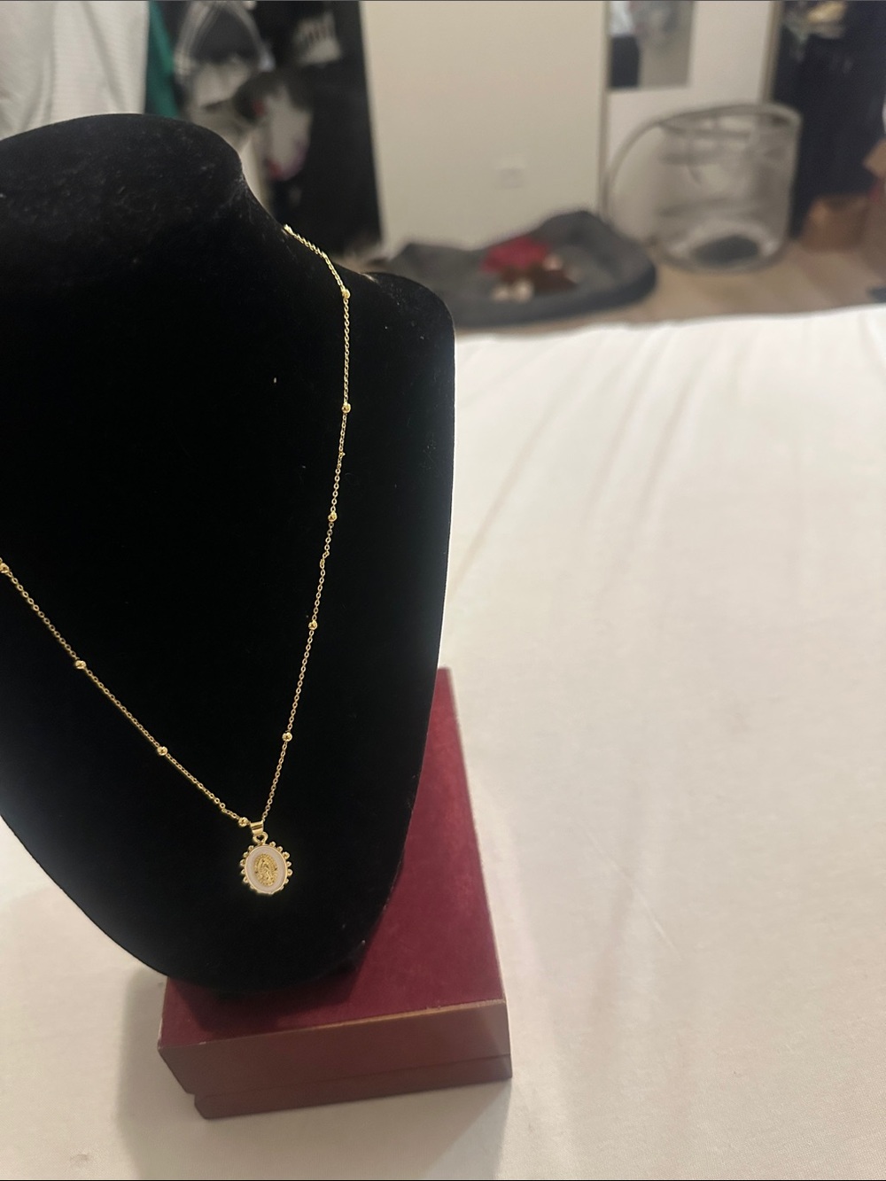 Delicate Gold Medallion Necklace for Women
